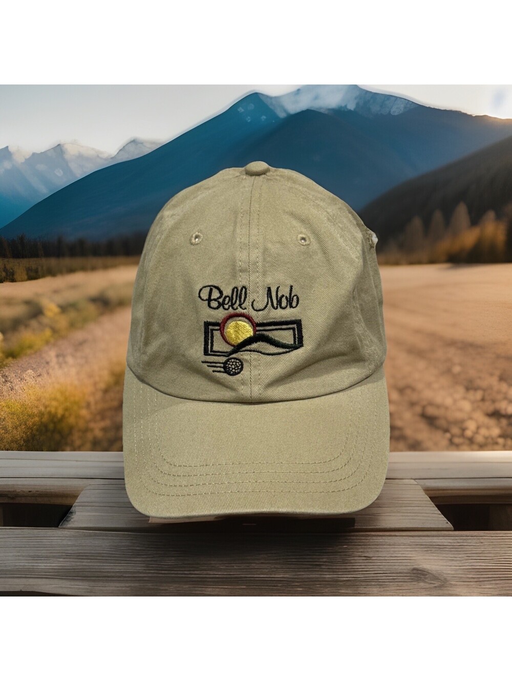 Gillette Wyoming Bell Knob Premier Golf Course Drivers Birdie Tan Baseball Cap